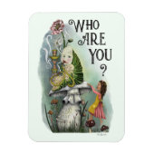 Niedliche Alice im Wunderland und Raupe Art Magnet (Vertikal)