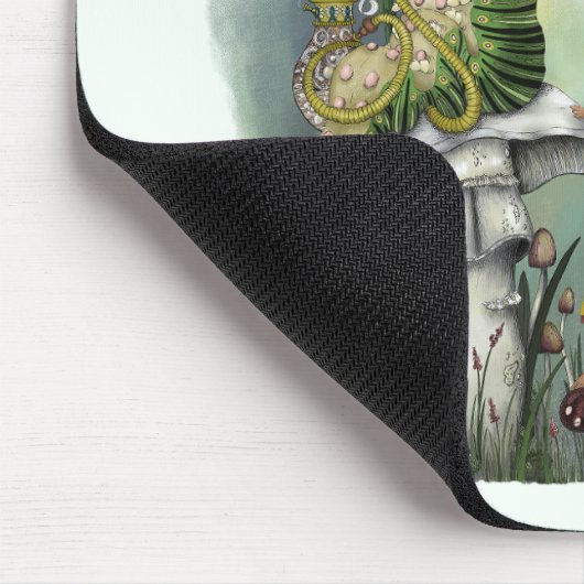 Niedliche Alice im Wunderland und Raupe Art Mousepad (Ecke)