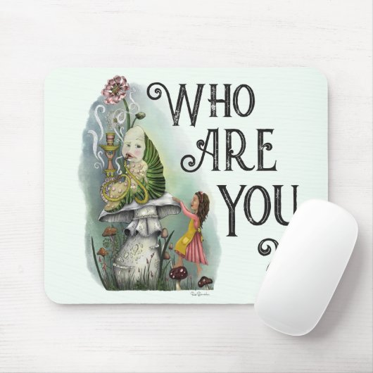 Niedliche Alice im Wunderland und Raupe Art Mousepad (Mit Mouse)