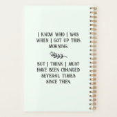 Niedliche Alice im Wunderland und Raupe Art Planer (Rückseite)