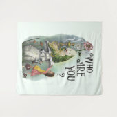 Niedliche Alice im Wunderland und Raupe Art Wandteppich (Vorderseite (Horizontal))