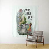 Niedliche Alice im Wunderland und Raupe Art Wandteppich (Beispiel)