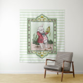 Niedliche Alice im Wunderland Weißes Kaninchen "Ic Wandteppich (Beispiel)