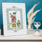 Niedliche Alice im Wunderland Weißes Kaninchen Ost Fotoplatte (Seite)