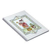 Niedliche Alice im Wunderland Weißes Kaninchen Ost Notizblock (Rechte Seite)