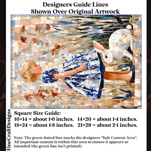 Niedliche Alice Inspiriert Mosaikportrait EC1R Dec Seidenpapier