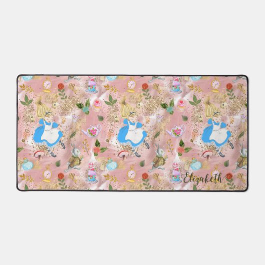 Niedliche Alice's Adventures in Wonderland Glitzer Schreibtischunterlage (Vorderseite)