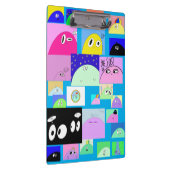 Niedliche Alien Blob Cartoon Funny Sassy Comic Klemmbrett (Rechts)