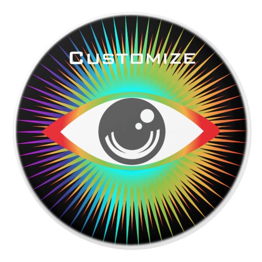 Niedliche Alien Eye Thunder_Cove Keramikknauf (Vorderseite)