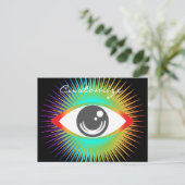 Niedliche Alien Eye Thunder_Cove Postkarte (Stehend Vorderseite)