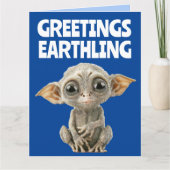 NIEDLICHE ALIEN FUNNY BIRTHDAY GREETING CARDS KARTE (Vorderseite)