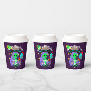 Niedliche Alien für die Geburtstagspartei Pappbecher