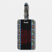 Niedliche Alien Gepäckanhänger (Rückseite vertikal)