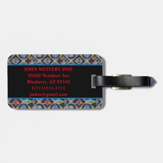 Niedliche Alien Gepäckanhänger (Rückseite horizontal)