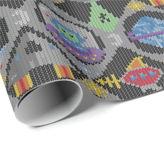 Niedliche Alien Geschenkpapier (Rolleneckpunkt)