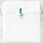 Niedliche Alien Heart Runder Aufkleber (Tasche)