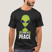 Niedliche Alien I Come to Peace Space Rave EDM Mus T-Shirt (Vorderseite)