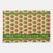 Niedliche Alien in Weihnachtsmannmütze Motiv Ihren Geschirrtuch (Horizontal)