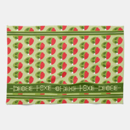 Niedliche Alien in Weihnachtsmannmütze Motiv Ihren Geschirrtuch