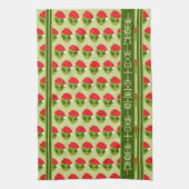 Niedliche Alien in Weihnachtsmannmütze Motiv Ihren Geschirrtuch (Vertikal)