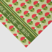 Niedliche Alien in Weihnachtsmannmütze Motiv Ihren Seidenpapier (Ausschnitt)