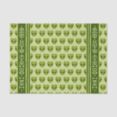 Niedliche Alien mit grünem Herz in Glyphen Seidenpapier (Vorderseite)