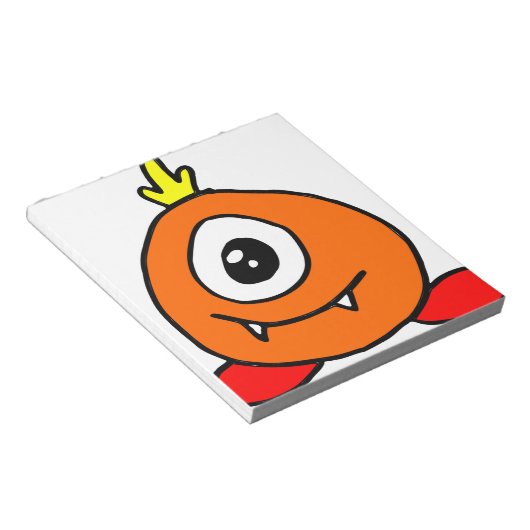 Niedliche Alien Notizblock (angewinkelt)