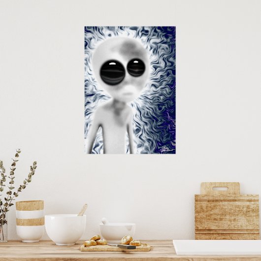 Niedliche Alien Poster (Küche)