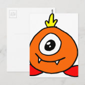 Niedliche Alien Postkarte (Vorne/Hinten)