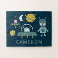 Niedliche Alien Space Planets Funny Blue Personali