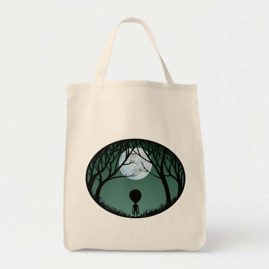 Niedliche Alien Tote Bag Bio Niedliche Alien Leben Tragetasche (Vorne)