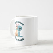 Niedliche Alien und Hund. Sogar Außerirdischen Lie Kaffeetasse (Vorderseite Links)