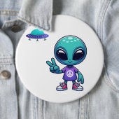 Niedliche Alien und Raumfahrt Button (Beispiel)