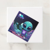 Niedliche Alien und Raumfahrt Geschenkanhänger (Beispiel)