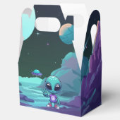 Niedliche Alien und Raumfahrt Geschenkschachtel (Geöffnet)