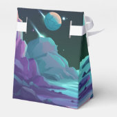 Niedliche Alien und Raumfahrt Geschenkschachtel (Rückseite)
