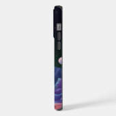 Niedliche Alien und Raumfahrt iPhone Hülle (Linke Seite)