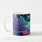 Niedliche Alien und Raumfahrt Kaffeetasse (Links)