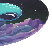 Niedliche Alien und Raumfahrt Schneidebrett (Ecke)