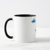 Niedliche Alien und Raumfahrt Tasse (Links)