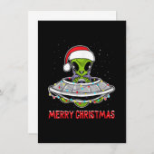 Niedliche Alien Weihnachtsbäume Weihnachten Weihna Einladung (Vorne/Hinten)