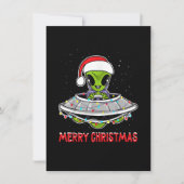 Niedliche Alien Weihnachtsbäume Weihnachten Weihna Einladung (Vorderseite)