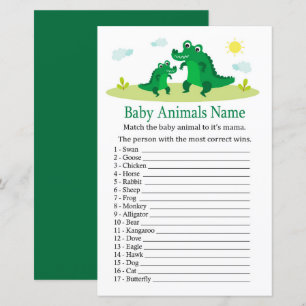 Niedliche Alligator Baby Animes Name Game