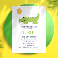 Niedliche Alligator Geburtstagspartei