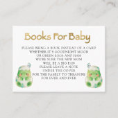 Niedliche Alligator Green Gold Florals Bücher für  Visitenkarte (Vorderseite)