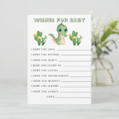 Niedliche Alligator Green wünscht Baby-Duschkarte (Stehend Vorderseite)