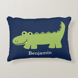 Niedliche Alligator-Kinder Dekokissen