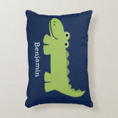 Niedliche Alligator-Kinder Dekokissen (Vorderseite(Vertikal))