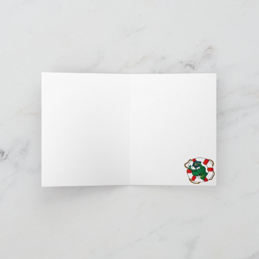 Niedliche Alligator Kinderdusche Danke (Innenseite)