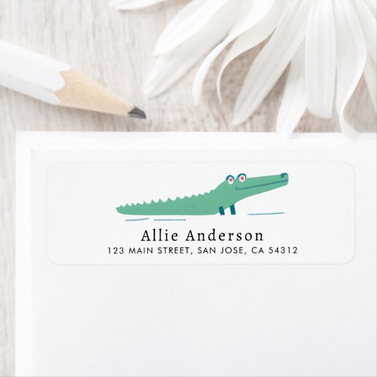Niedliche Alligator-Rücksendeadresse (Insitu)